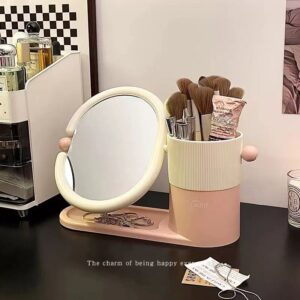 Make-up Brush Stand with Mirror